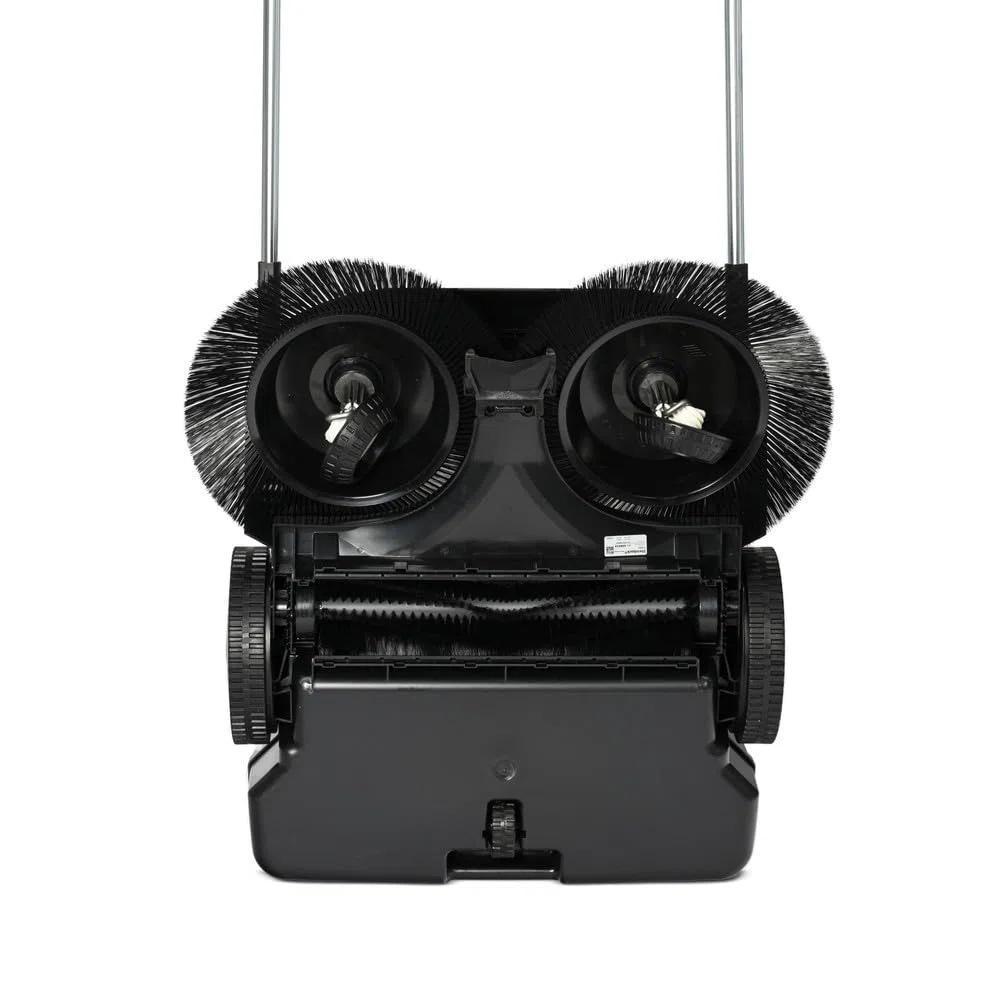 Steinbock Kehrmaschine Turbo manuell | 2-fache Schmutzaufnahme | 75 cm Kehrbreite | 2.900 m²/h Kehrleistung | 50 l Behälter | Anthrazitgrau | nasse/trockene Oberflächen | Handkehrmaschine