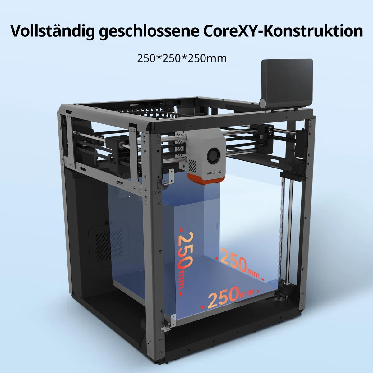 Anycubic Kobra S1 Combo 3D-Drucker Mehrfarbig für Amazon, Trocknung Filament während des Drucks, 600 mm/s Hochgeschwindigkeit, Intelligenter Druck, Druckgröße 250 x 250 x 250 mm
