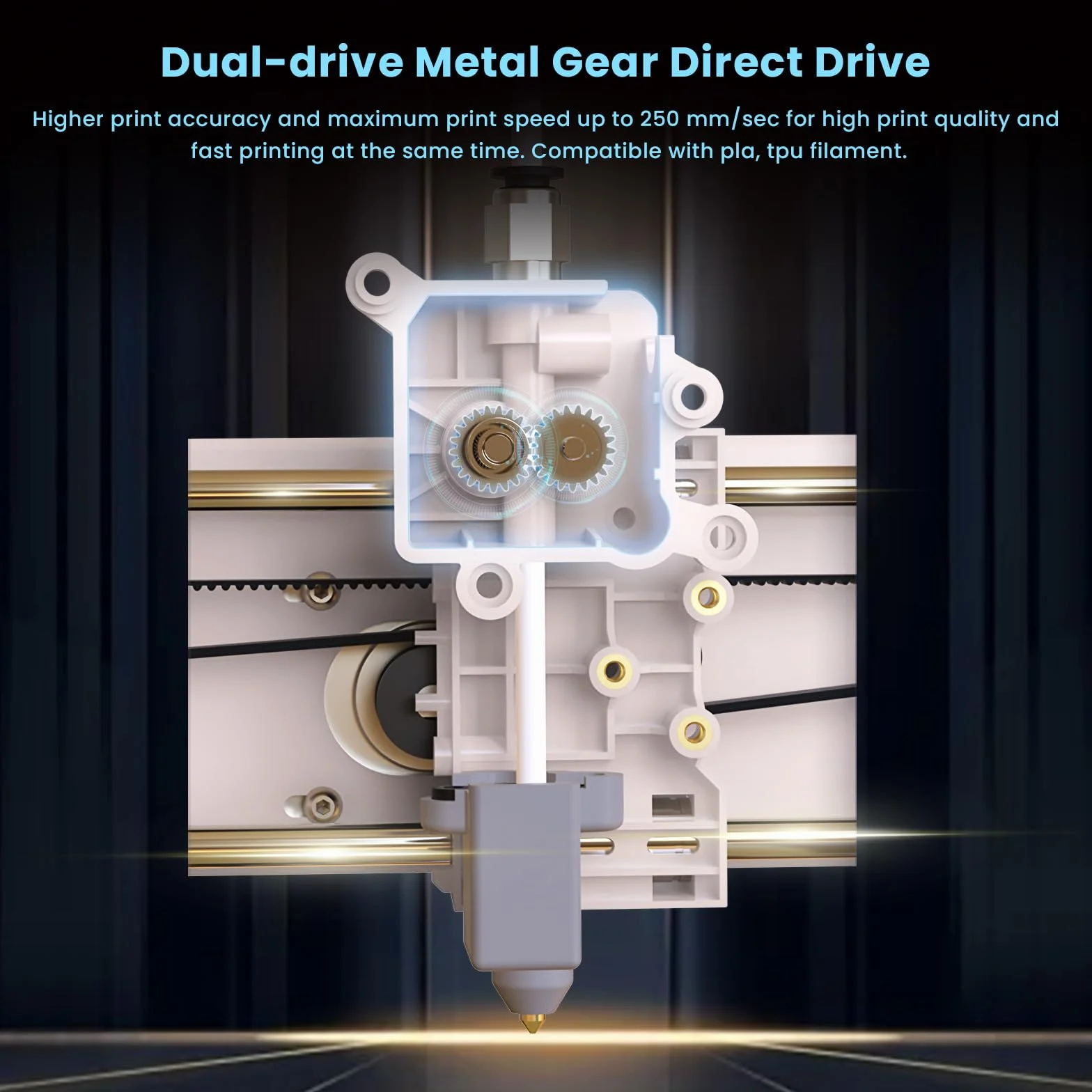 GIANTARM GEEETECH M1 3D-Drucker, Auto Nivellierung Mini 3D-Drucker für Anfänger, Direkt angetriebener Extruder, 250mm/s schnellere Druckgeschwindigkeit, Druckgröße 100 * 110 * 100mm